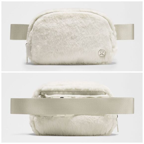 Lululemon Everywhere Belt Bag Plush Fleece Bone‎ Silver NWT - Picture 1 of 7